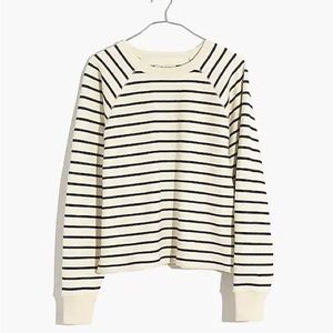 Madewell Luxe Raglan Sweatshirt in stripe